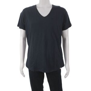 Orlebar Brown Mens Basic Black V Neck Cotton T Shirt Short Sleeve Size XL